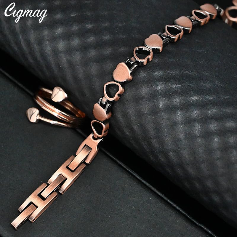 Copper Anklet for Women Ultra Strength Solid Copper Anklet Jewelry Gifts Adjustable Length with Sizing Tool A-Love