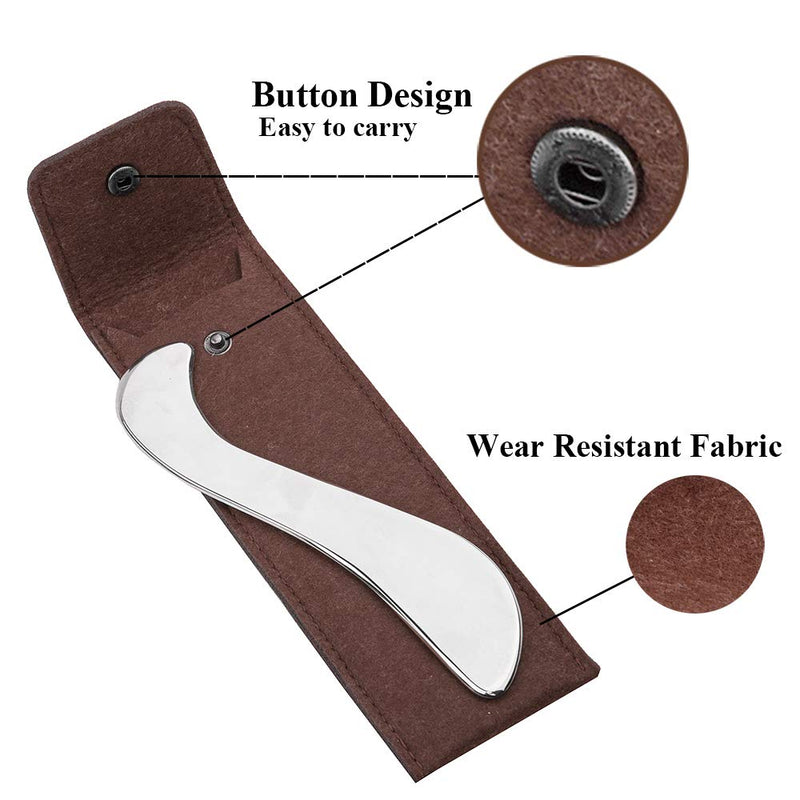 [Australia] - FeelFree Sport FSA/HSA Stainless Steel Guasha Scraping Massage Tool for Soft Tissue, Physical Therapy Stuff Used for Back, Legs, Arms, Neck, Shoulder (A) 1 Count (Pack of 1) 