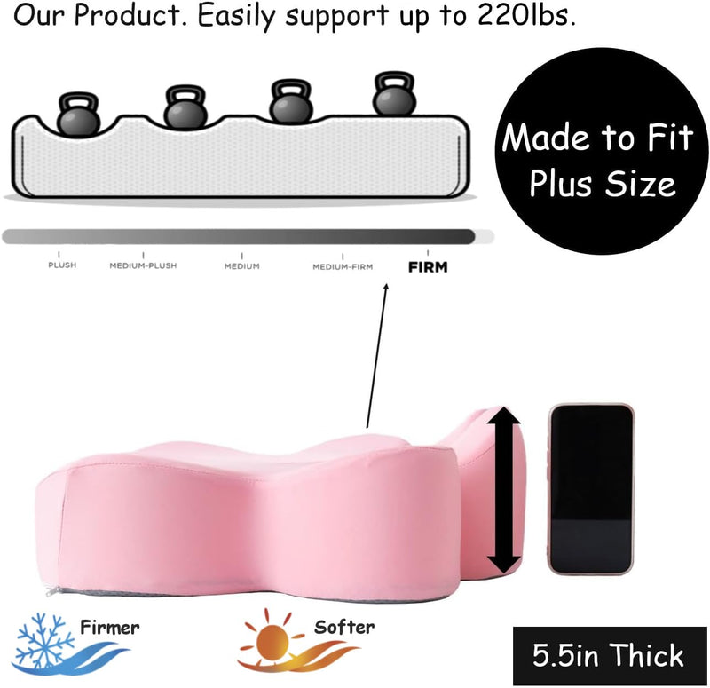 [Australia] - King Mills Plus Size Coccyx Cushion for Tailbone Pain, Office Chair Cushion for Butt, Ideal as Cushion Lab Pillow and Butt Cushion for Long Sitting with Two Replaceable Cover 