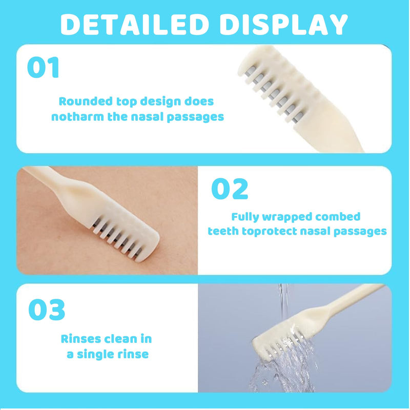 [Australia] - Auiremrti 3 piece nose hair trimmer set - double-sided nose hair knife, effective nose hair remover for men and women, practical nose razor tool 