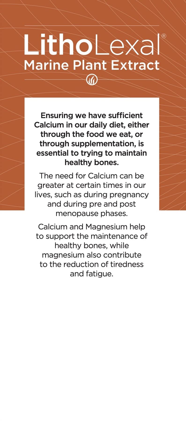 Bone Health 60 Tablets (1 Month Supply) Food Supplement, containing Plant-Based Calcium, Magnesium and Vitamin d