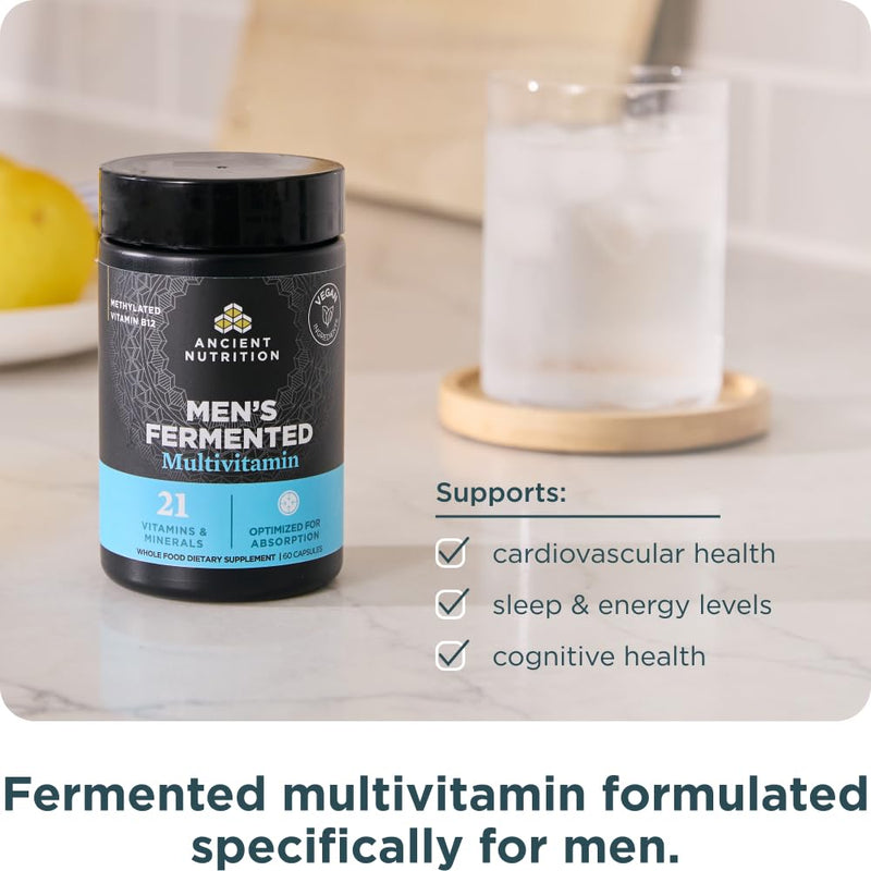 Ancient Nutrition Men's Fermented Methylated Multivitamin 60 Count
