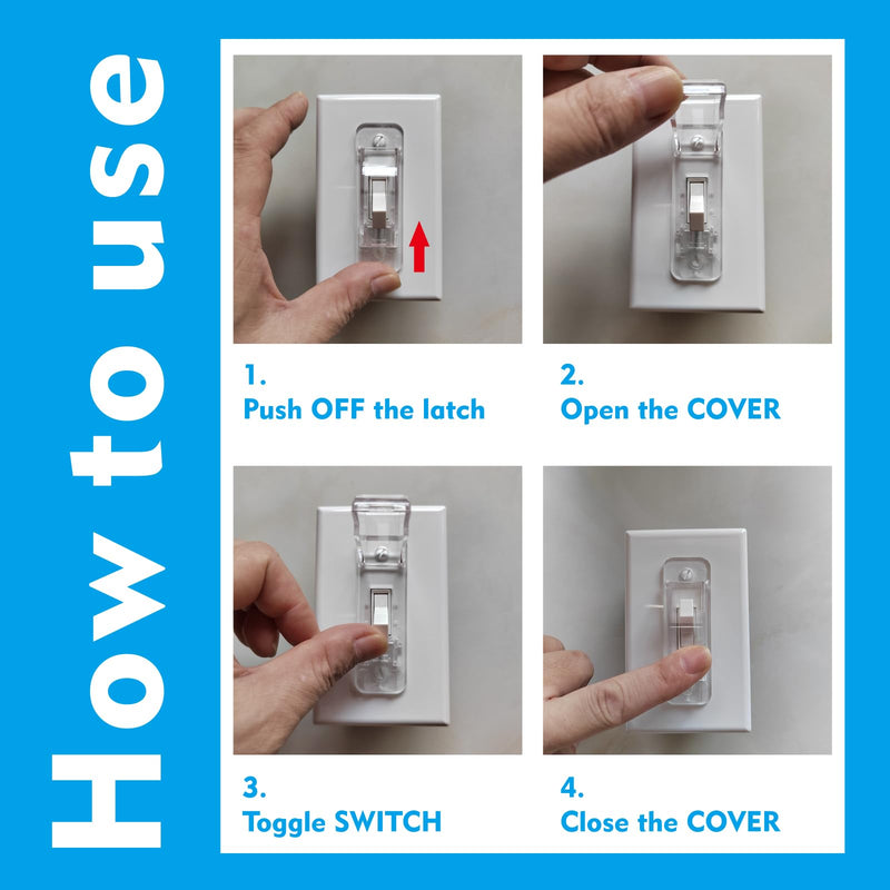 [Australia] - Light Switch Guard Cover, 2 ChildProof Wall Switch Guard Cover for Toggle Light Switch Protects Your Lights or Circuits from being Accidentally Turned On or Off 2 Pack 