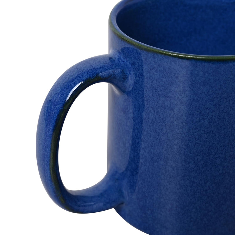 ANCIENTIMPEX Dual Handle Mug (Double Grip Mug) to Aid Tremors, Microwave Safe, 350 Ml Capacity (Elegant Blue)