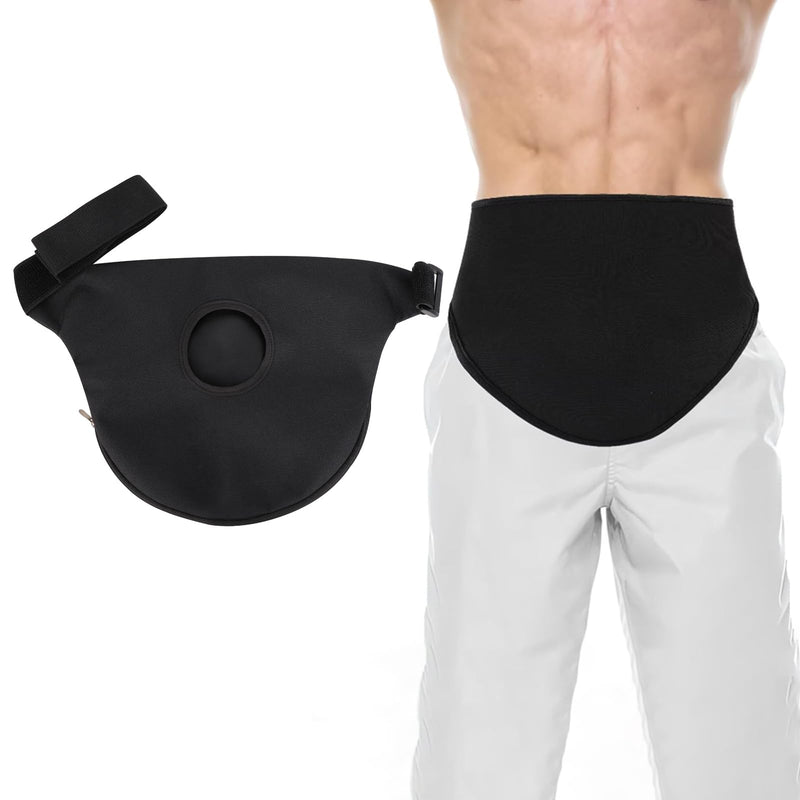 [Australia] - Ostomy Belt for Men & Women with Inner Pocket Security - Doctor-Recommended Support Wrap for Colostomy Ostomy Bag Covers for Sports, Daily Wear & Active Lifestyles Black 
