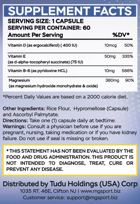 Magnesium High Absorption Supplement and Oil Spray Supports Muscle Function, Sore Muscles, Leg Cramps and Recovery