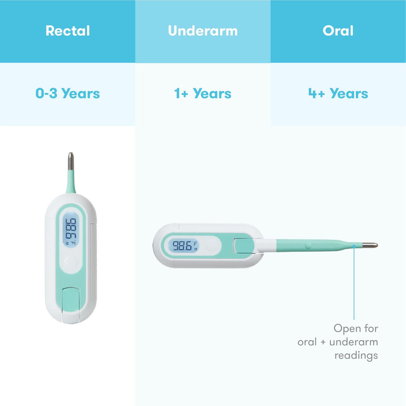 [Australia] - Frida Baby 3-in-1 True Temp Digital Thermometer for Fevers: Babies & Kids (Rectal, Underarm + Oral) 