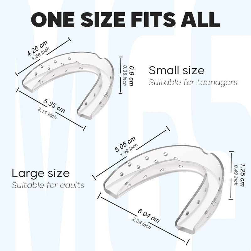 KOHEEL MGS Ultra-Thin Mouth Guard for Teeth Grinding, Professional-Fit Night Guard for Clenching, Comfortable Dental Guard, 4 Count (Small) Small