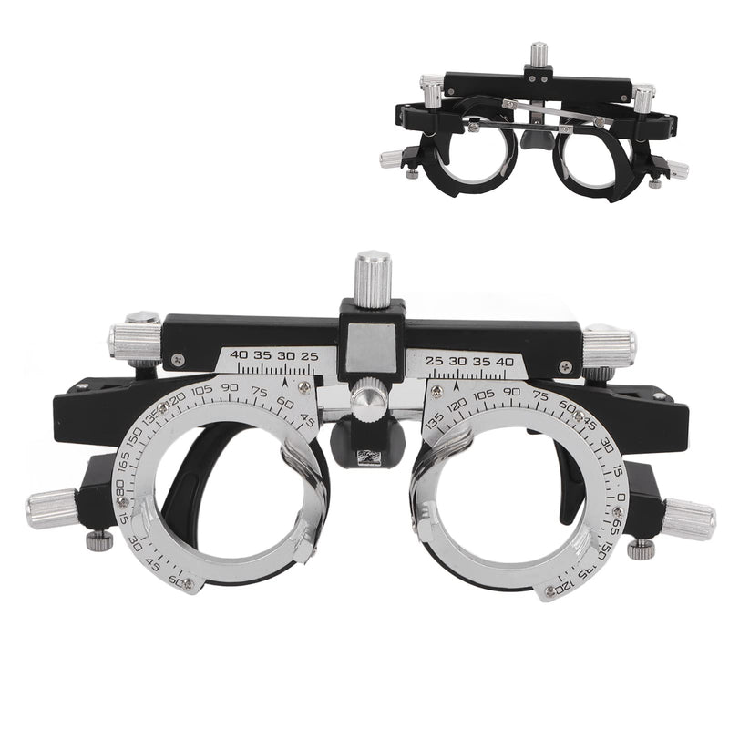[Australia] - Asixxsix Adjustable Test Frame, Optical Optical Test Lens Frame, Lightweight Alloy Optometry Frame, Eye Optometry Optician PD 48-80mm, Adjustable Temple Length and 