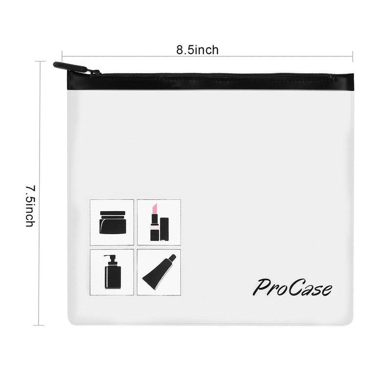 ProCase Travel Toiletry Bag Pouch Bundle with 2 Pack Travel Toiletry Bag Makeup Pouch