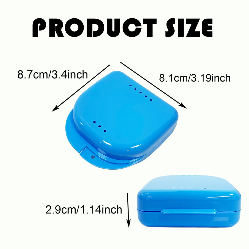 10 Pack Retainer Case,Dental Retainer Box with Vent Holes,Multicolor Storage Container for Aligner Mouth Guard Denture Box (Transparent) Transparent