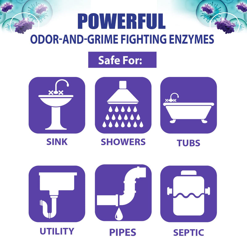 [Australia] - SANI 360° Sani Sticks Drain Cleaner and Deodorizer, Enzyme Pipe Cleaners, Eliminate Odors, Prevent Clogged Drains, Safe for Sinks, Bathtub Drains, Septic Tanks, 24 Count, Lemon Scent 