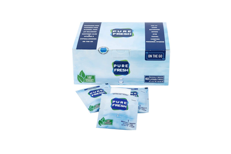 [Australia] - Wipes: Flushable, individually wrapped wipes for travel. 40 on-the-go singles 1 