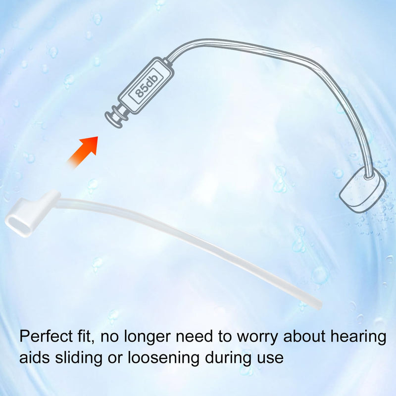 10pcs Sports Lock for Oticon 85dB Hearing Aids, Secure Retention Tail Fixing Lock Replacement for Oticon Hearing Aid Accessories and Supplies (Transparent)