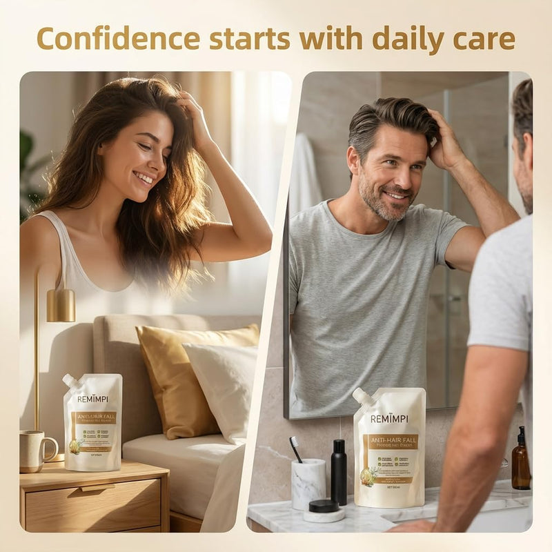 Herbal Anti-Fall Shampoo, Ginger & Ginseng Scalp Cleanser with Jojoba & Oat Extracts, Strengthening Formula for Thinning Hair, 300ml (2-Pack Duo Set)