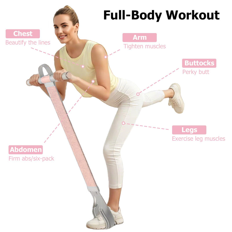 [Australia] - Resistance Bands with Handles,Yoga Pedal Workout Bands,Multifunction Pull Up Bands Sit-up Workout Equipment Home Gym for Arm/Abdomen/Waist/Leg Stretching Slimming Training Pink 