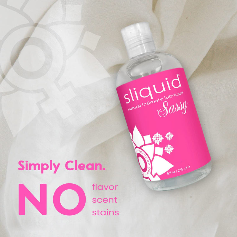 [Australia] - Sliquid Sassy Water-Based Lube - Thick, Long-Lasting Gel, Natural Lube for Women/Men/Couples, Unscented, 8.5 Fl Oz 8.5 Fl Oz (Pack of 1) 