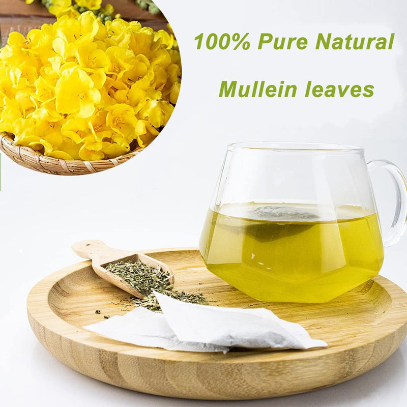 [Australia] - LYCKLIGA - Mullein Leaf Tea, Mullein Herbal Tea for Lung Detox, Mullein Tea for Healthy Respiratory and Bronchial Function (15 Tea Bags) 
