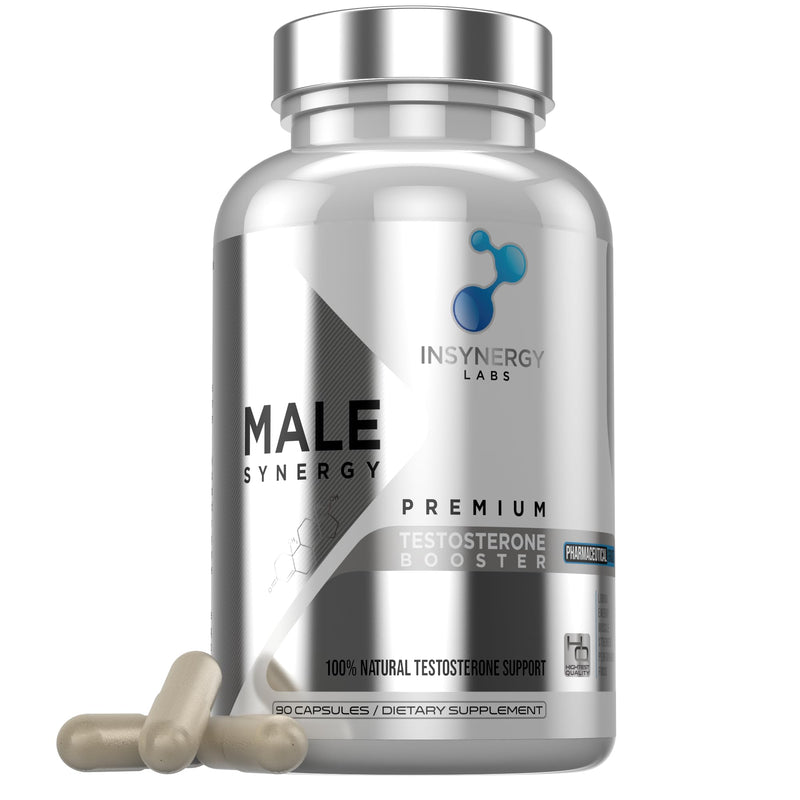 Ultra Premium Testosterone Booster for Men - Male Synergy The UK’s No1 Testosterone Supplements for Men Test Boost Energy Muscle Growth Libido | 90 Vegan Capsules Zinc Magnesium 90 count (Pack of 1)