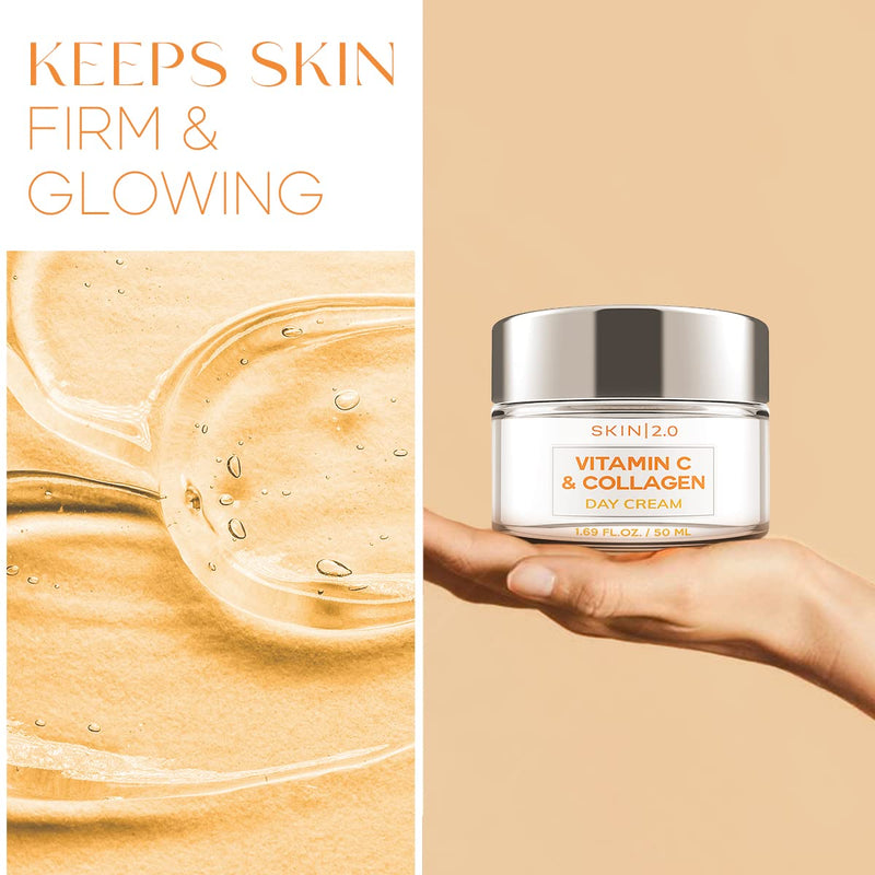 Skin 2.0 Vitamin C and Collagen Beauty Value Set - Serum, Moisturizer & Face Sheet Masks