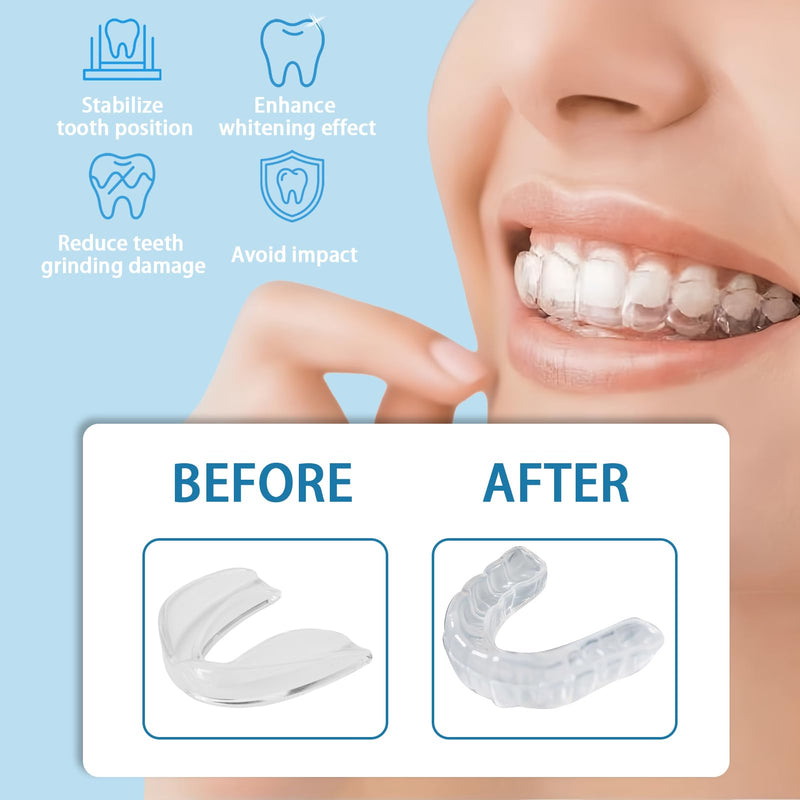 [Australia] - Mouth Guard for Grinding Teeth at Night, Nightguards for Grinding Teeth Mouth Guard for Clenching Teeth at Night for Sleeping Bite Guard for Teeth Adults (2 Sizes, 4 PCS) 