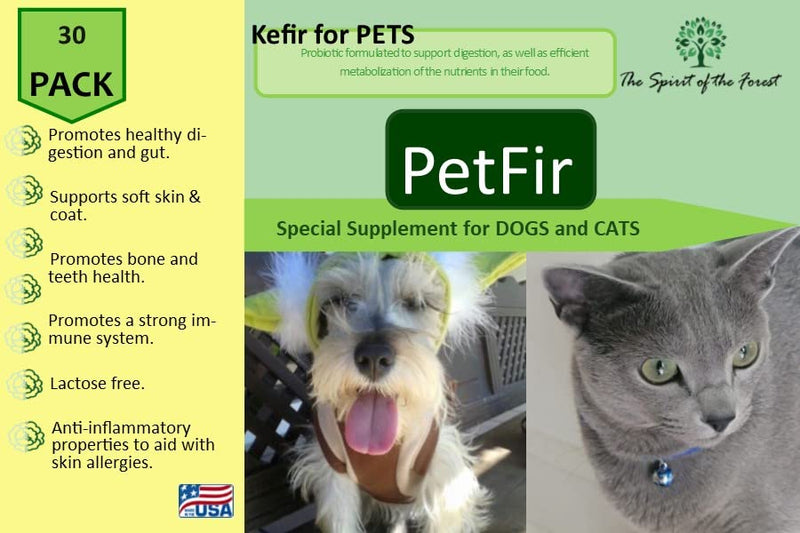 Petfir Pack Kefir for Dogs and Cats Supplement Pets probiotic dog advanced probiotic formula for dog (50 gr) 50 gr - PawsPlanet Australia