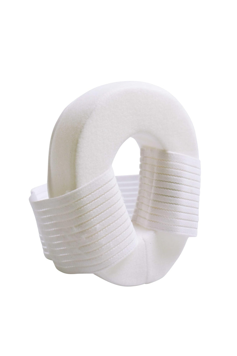 [Australia] - KMINA - Ear Pillow with Strap Washable, Donut for Pressure Sore, Piercing, Side Sleeping, Hole in Center - Made in Europe 
