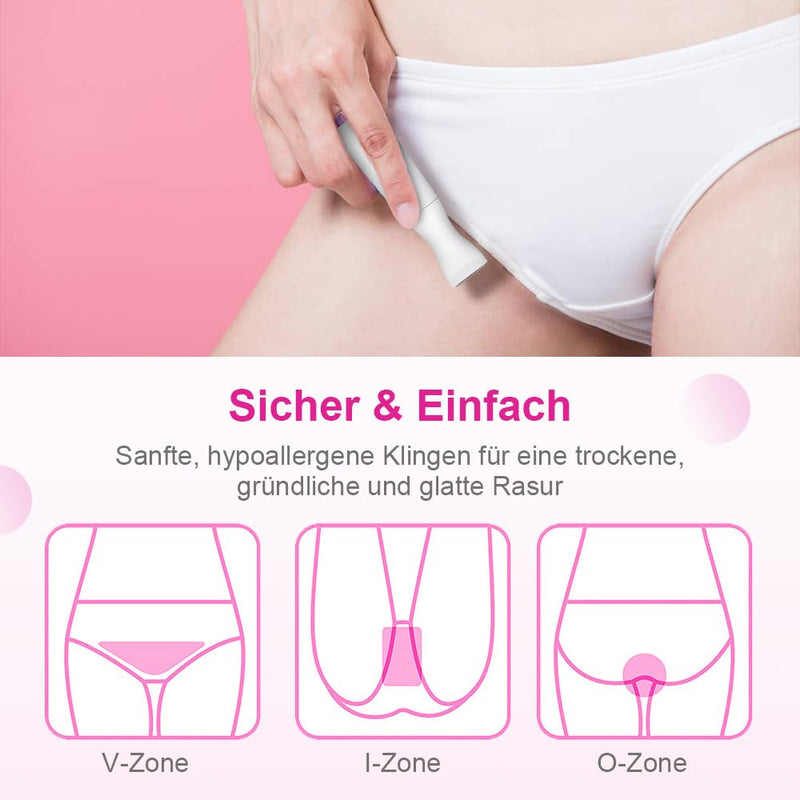 [Australia] - Funstant bikini trimmer, intimate pubic hair razor with comb, electric intimate area razor for women, safe hair trimmer with floating foil, intimate hair trimmer for women's private area 