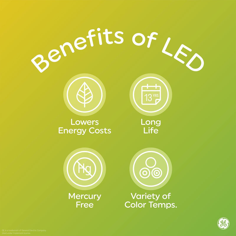 GE Relax LED Light Bulbs, 60 Watt, Soft White, A19 (4 Pack) 4 Pack