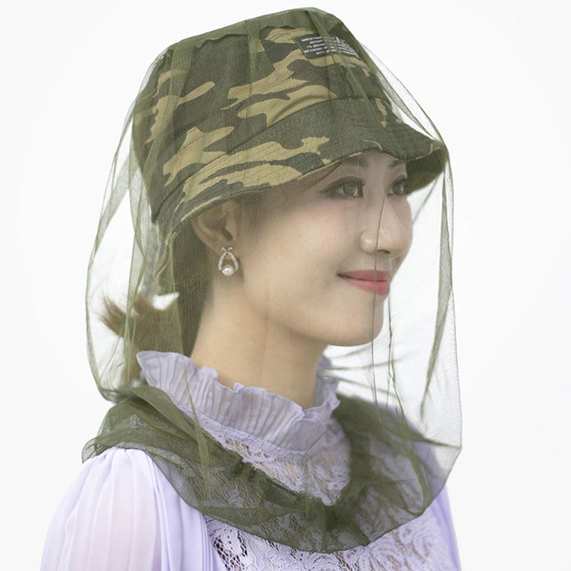 [Australia] - 5 Pack Premium Mosquito Head Net Mesh Hat Face Netting Lightweight Durable Protective Cover Fly Insects Bugs Preventing for Camping Hiking Fishing Outdoor Activity 