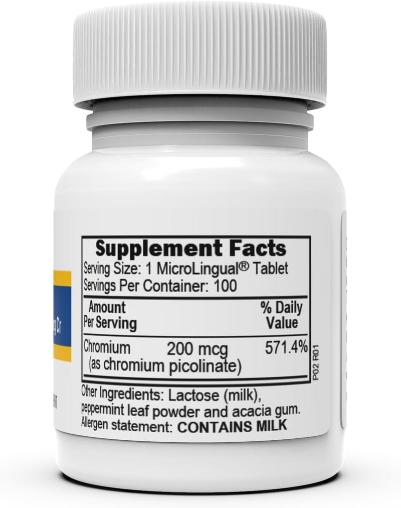 [Australia] - Superior Source Chromium 200 mcg, Quick Dissolve MicroLingual Tablets, 100 Count, Promotes Healthy Protein & Sugar Metabolism, Supports Healthy Blood Sugar Levels Already Within Normal Range, Non-GMO Unflavored 100 Count (Pack of 1) 