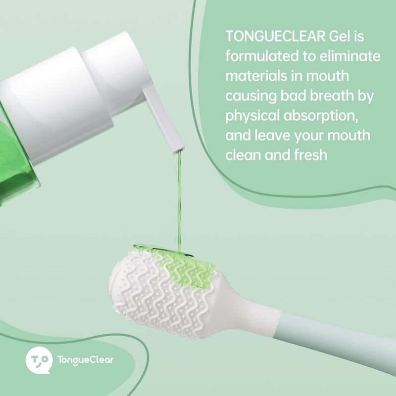 [Australia] - Oral cleaner & Gel Kit | Oral Mucosa Scraper to Fight Bad Breath and Halitosis | Mouth Odor Eliminator | Tongue Cleaner for Adults | Fresh Mint (Set of 1)… Oral Cleaner&Gel 