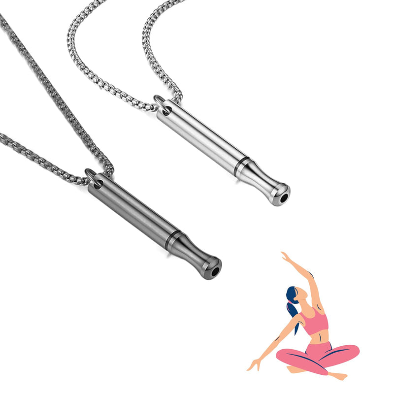 [Australia] - Bipl Pack of 2 Smokeless Original Necklace, Smoking Cessation Aid, Anxiety Necklace, Smoking Cessation, Against Panic Attacks, Breathing Chain, for Meditation, Calming, Relaxation, Smoking Cessation Men 
