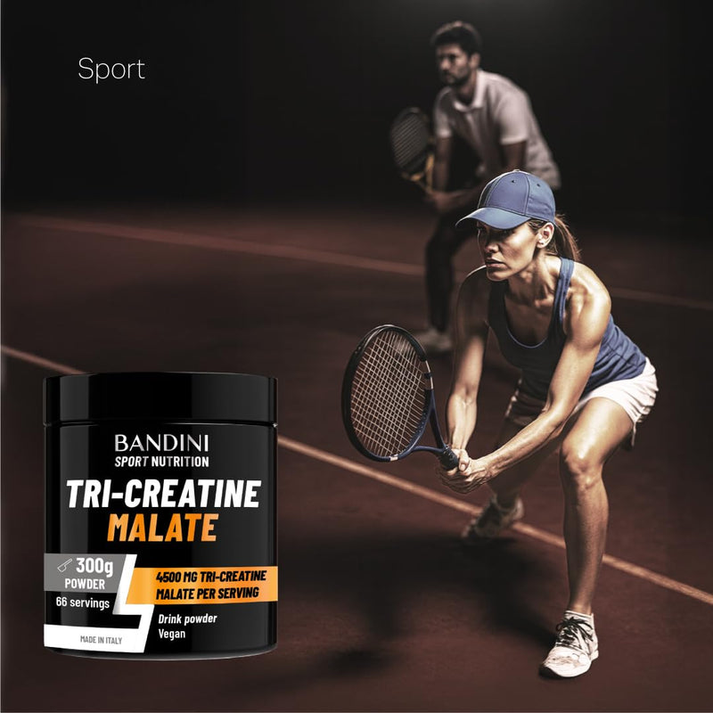 Bandini® Tri-Creatine Malate Powder | 4500 mg CM3 Triple Creatine Compound | Enhanced Performance in High-Intensity Workouts | Strength & Endurance | Soluble Formula 300g, unflavoured