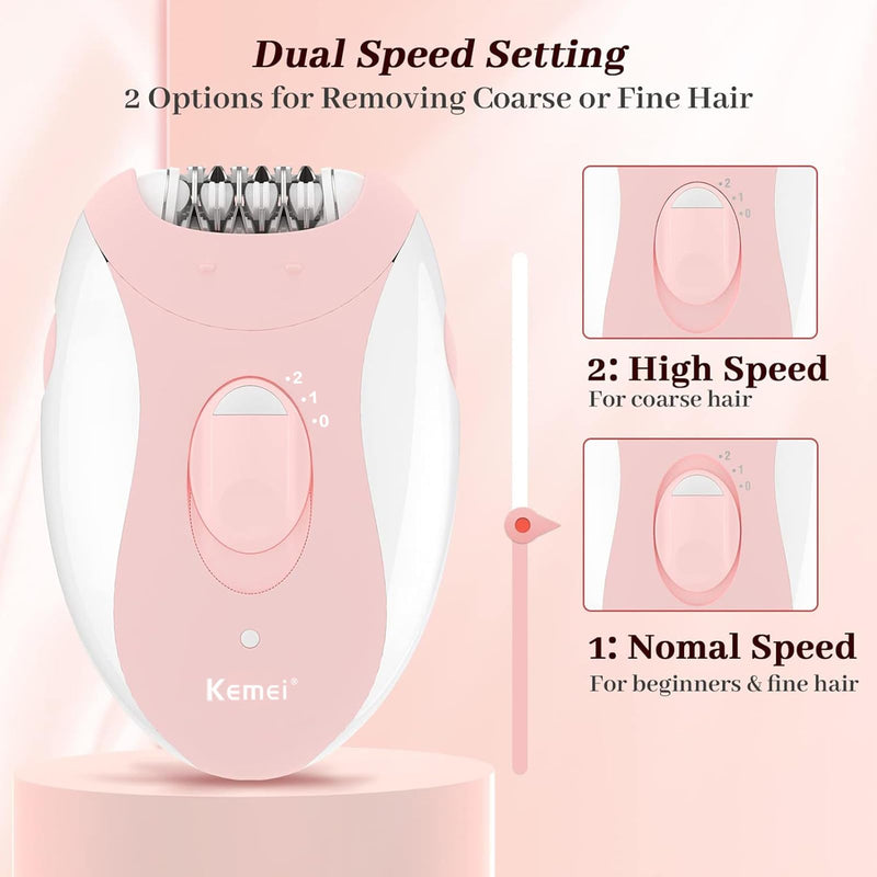 [Australia] - Epilator for Women, Smooth Glide Epilator for Women Face with 2 Speeds, Epilator Smooth Face Trimmer Device, Facial Hair Removal for Face Legs Arms Armpit Bikini 