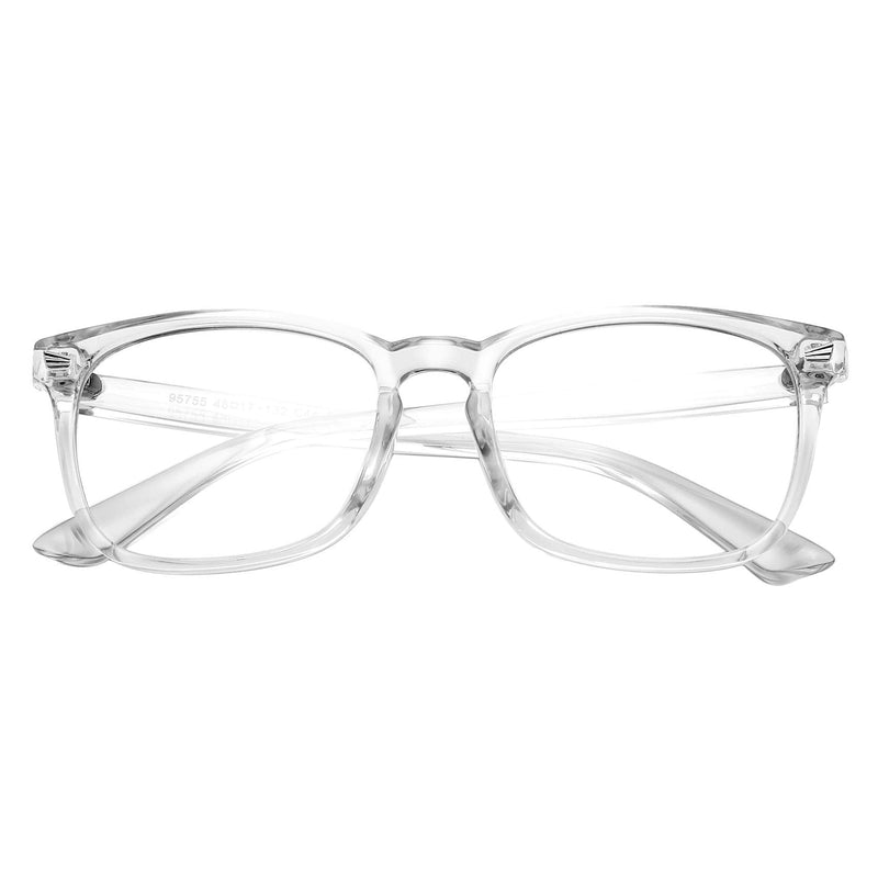 [Australia] - Hycredi Kids Blue Light Blocking GlassesÔºåAnti Eyestrain & UV Protection, Computer Gaming TV Phone Glasses for Boys Girls C1* Transparent 48 Millimeters 