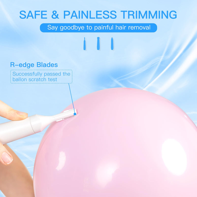 Facial Hair Removal for Women, 3-in-1 Electric Eyebrow Ear Nose Trimmer, & Facial Hair Trimmers Wet/Dry, Waterproof & Rechargeable Painless Women's Face Trimmer Portable for Travel