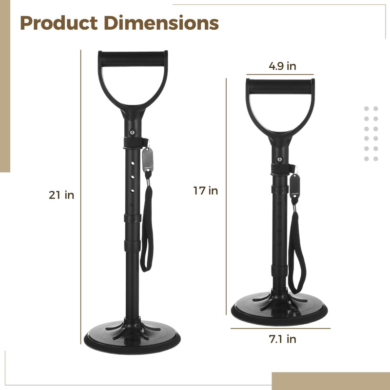 [Australia] - 5 Levels Adjustable Standing Assist Device, Elderly Stand up Helper, Help Getting up from Floors, Senior Standing Aid Mobility Support 17-21 Inch 