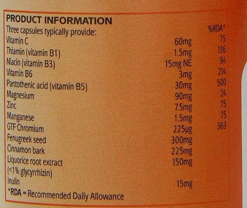 Higher Nature - Advanced Glucose Support - Healthy Weight & Metabolism - Vegetarian & Vegan - 90 Capsules
