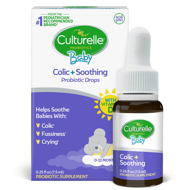 Culturelle Probiotics for Babies, Colic plus Soothing Drops From Culturelle, Helps Soothe Colic, Fussiness and Crying in Babies 0-12 Months, 7.5ml drops, One Month's Supply