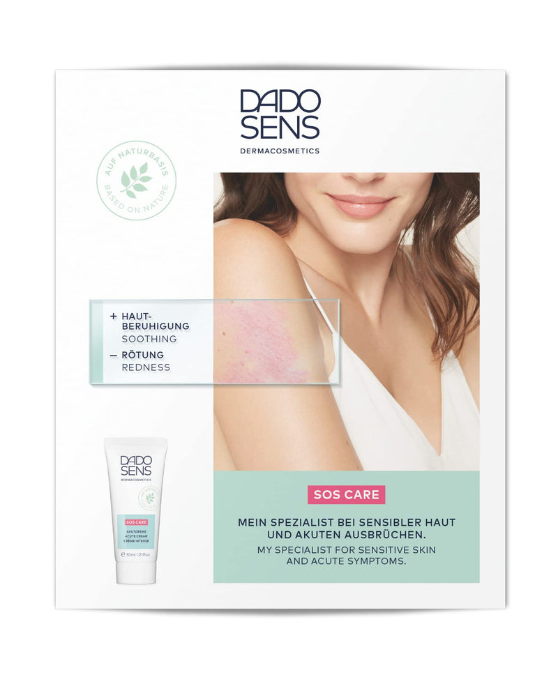 [Australia] - DADO SENS SOS CARE ACUTE CREAM 30ml - quickly soothes sensitive, irritated skin - therapy-accompanying care for perioral dermatitis, neurodermatitis and allergies 30 ml (pack of 1) 