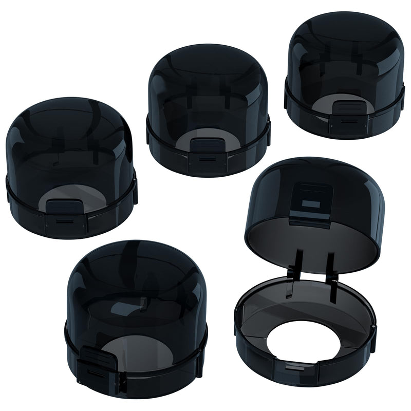 [Australia] - Stove Knob Covers for Child Safety,AOSITE 5 Pack Upgraded Gas Knob Covers for Kids Stove Guard with Strong Adhesive, Durable Design Childproof Oven Knob Locks for Babies and Pets,No Screws or Drill Black 