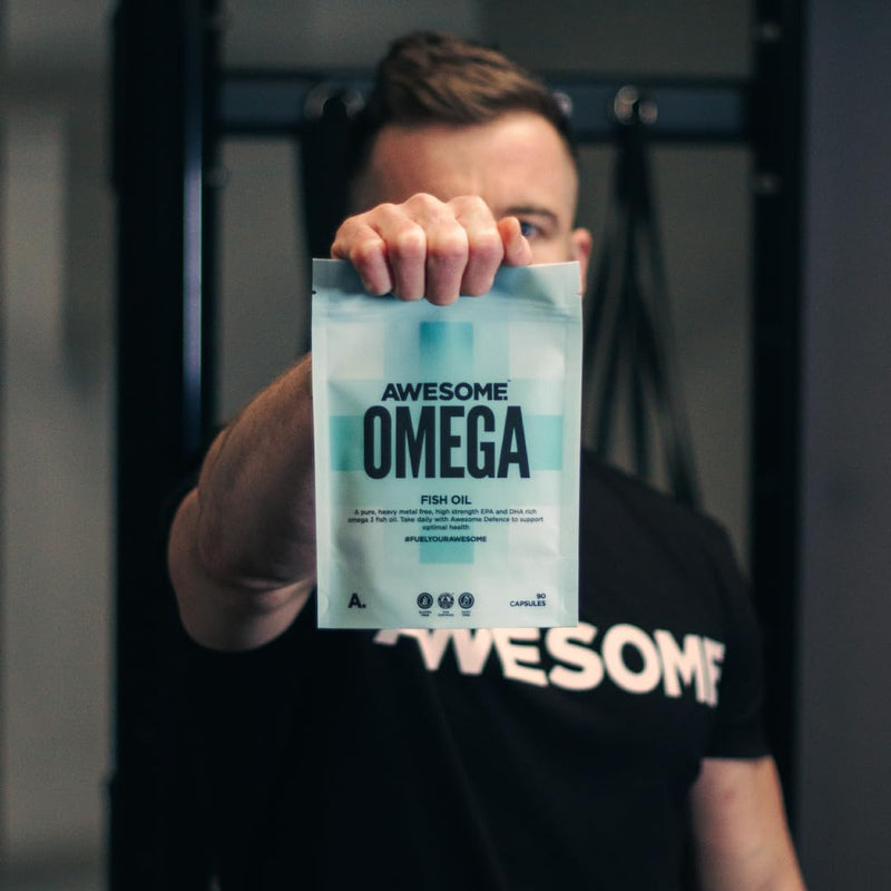 Awesome Supplements - Awesome Health - Omega - Pure Fish Oil - Support Heart Health & Brain Function -Heavy Metal Free - 90 Capsules
