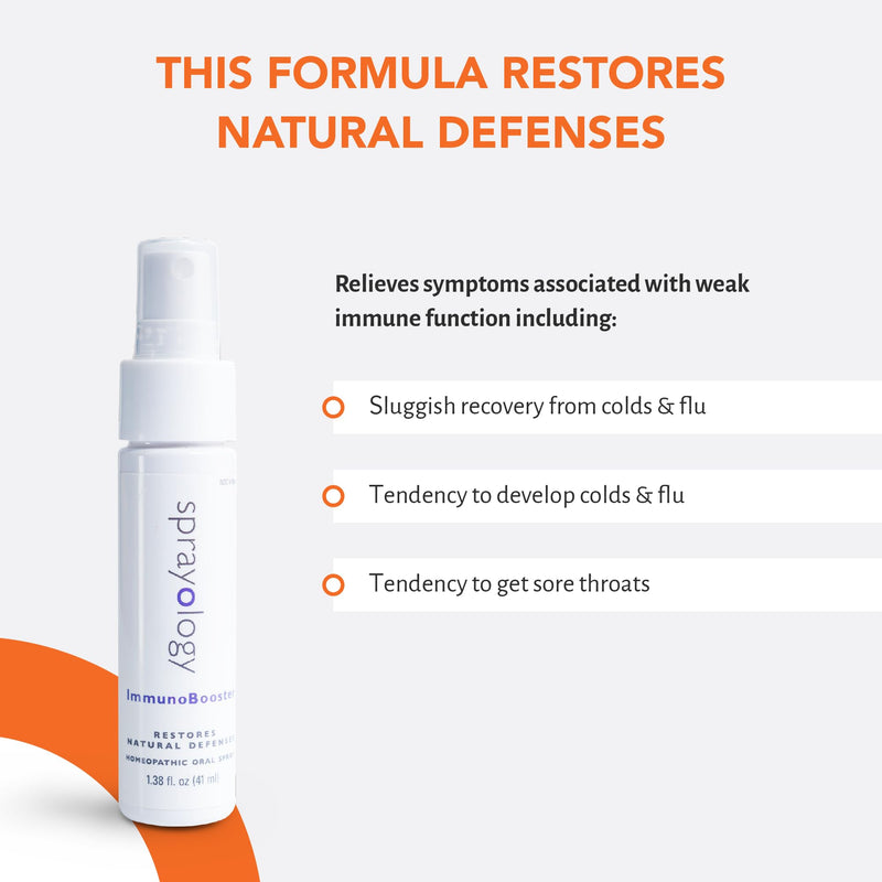 ImmunoBooster | Homeopathic Oral & Throat Spray for Immunity Support | Natural Immunity Booster | Echinacea, Sulphur Iodine & More | Gluten-Free & Lactose-Free | 30 Day Supply (1.38 fl oz)