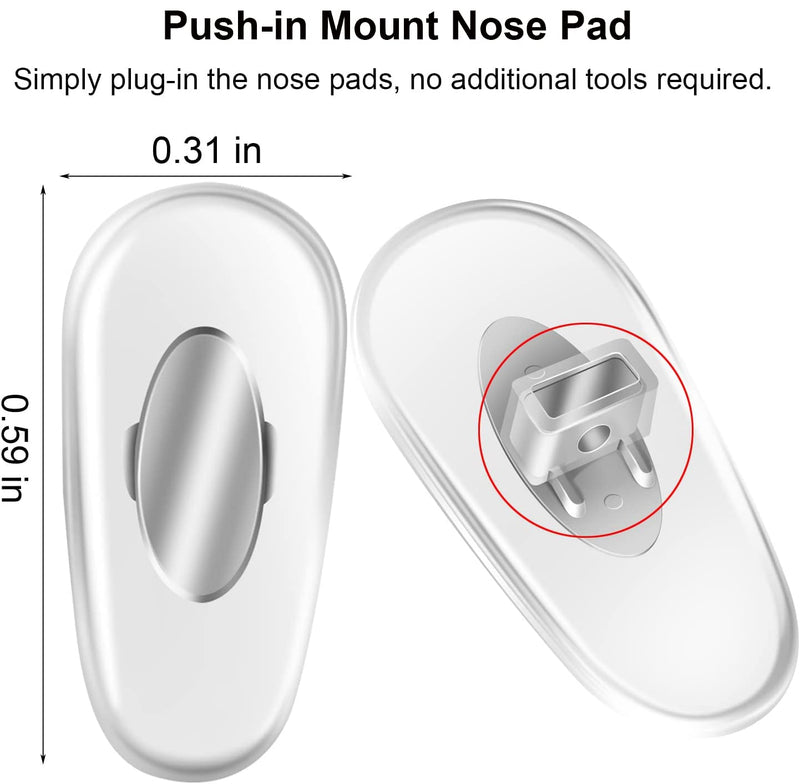 [Australia] - 5 Pairs Replacement Nose Pads for RayBan RB3549, RB4071, RB6336, RB7140, RB8415 and More Eyeglasses, Sunglasses Models (Silver) Silver 
