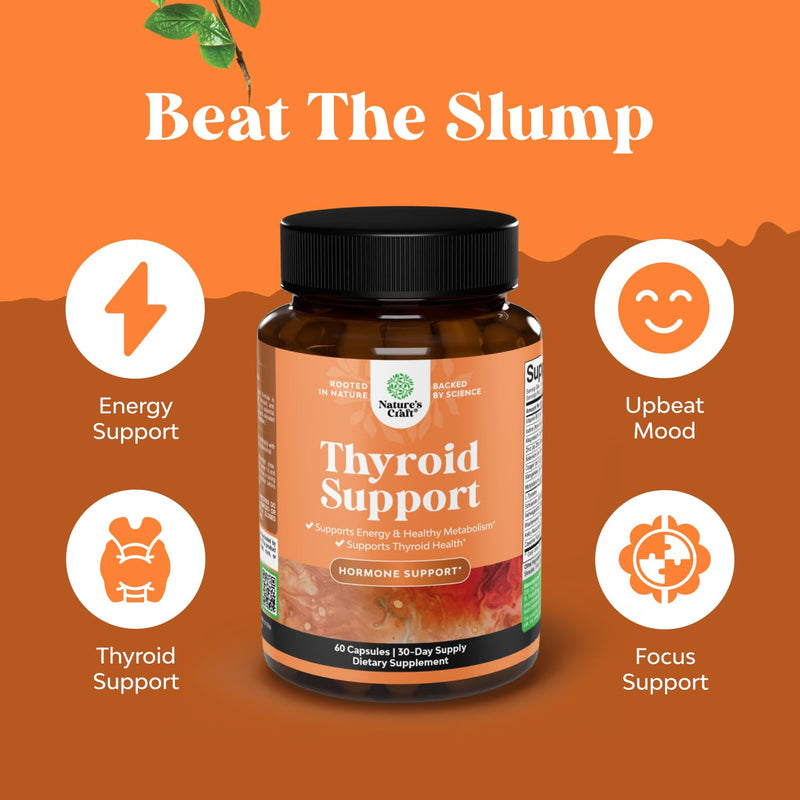 Bundle of Herbal Thyroid Support Complex and Herbal PMS Support Supplement for Women - Mood Enhancer Energy Supplement for Thyroid Health - Feminine Balance Complex with PMS Vitamins for Women