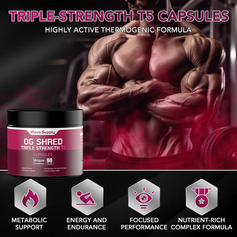 Triple-Strength T5 Capsules for Enhanced Exercise Results—Fat Burning and Weight Management for Both Men and Women