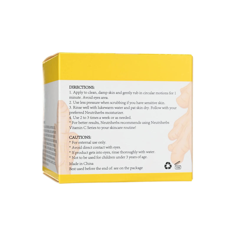NEUTRIHERBS Turmeric Face Scrub, Exfoliating Scrub Cream with Vitamin C, Smooth, Brighten Skin - 1.76oz