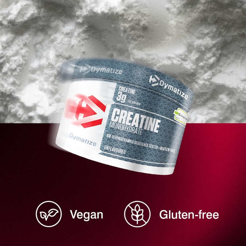 Dymatize Creatine Monohydrate Unflavored Powder 300g - 100% Creapure Creatine - Amino acids - creatine 88 Servings