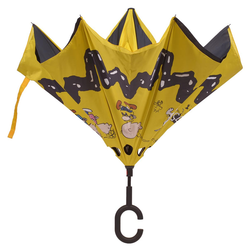 Mark Feldstein, Peanuts Gang Zig Zag 75th Anniversary Revers-A-Brella Umbrella, 43 Inch Diameter